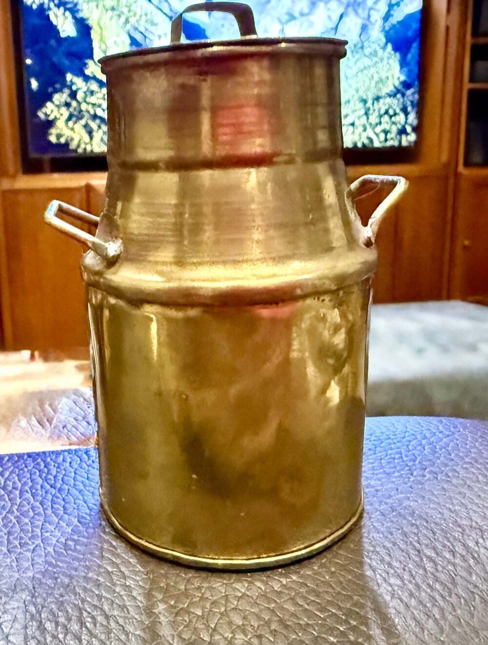 Vintage Swiss Colony Brass Decorative Miniature Milk Can Churn Made in India